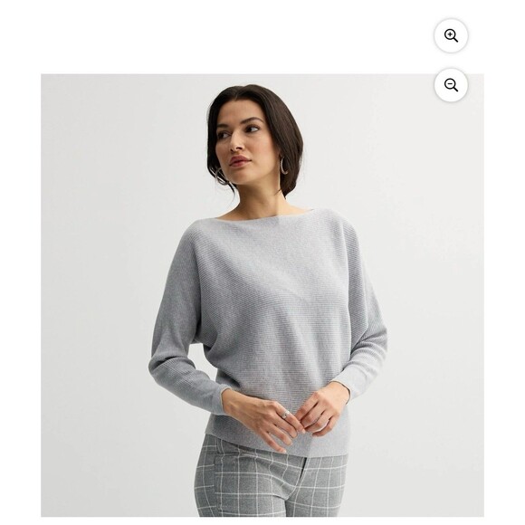 Nine West Sweater Women's Dolman Size XL Gray Heather Long Sleeve - Picture 1 of 10